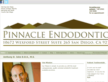 Tablet Screenshot of pinnacleendodontics.com